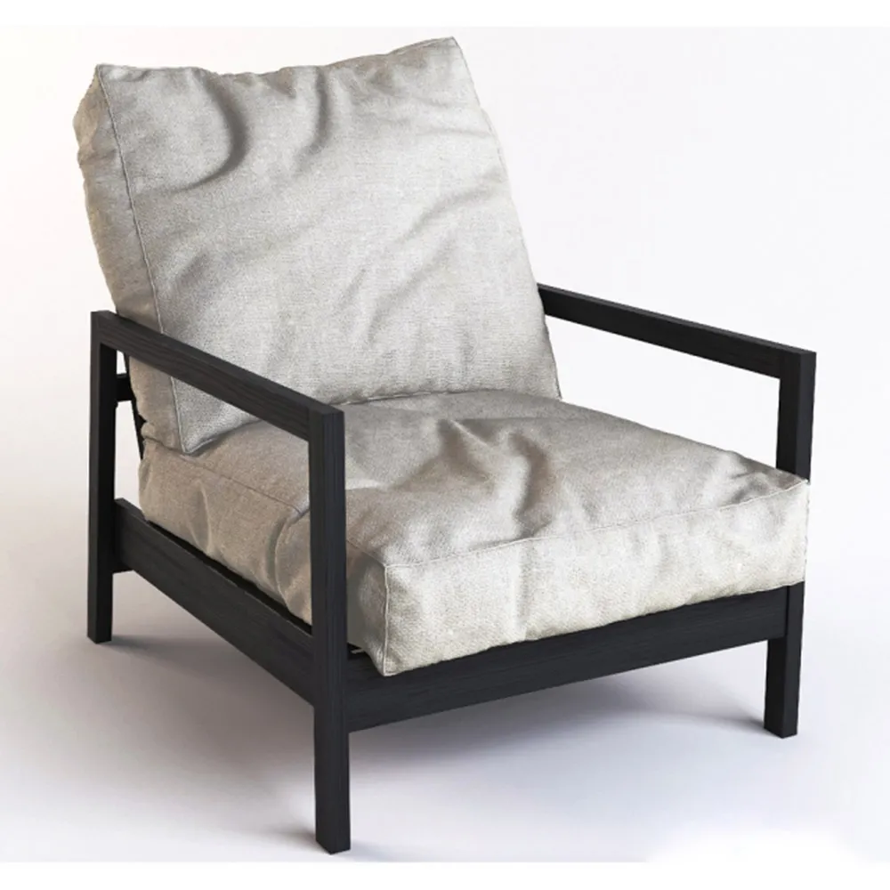 furniture – Armchair with wood frame 3D Model