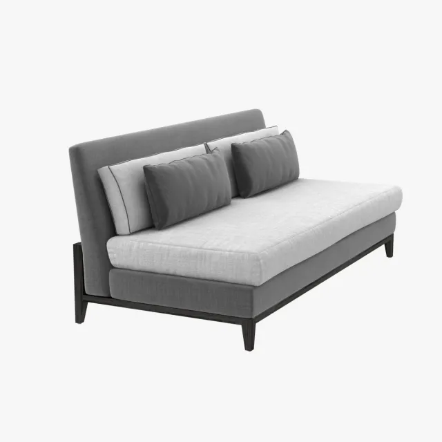 furniture – Armless sofa with pillows 3D Model furniture – Armless sofa with pillows 3D Model