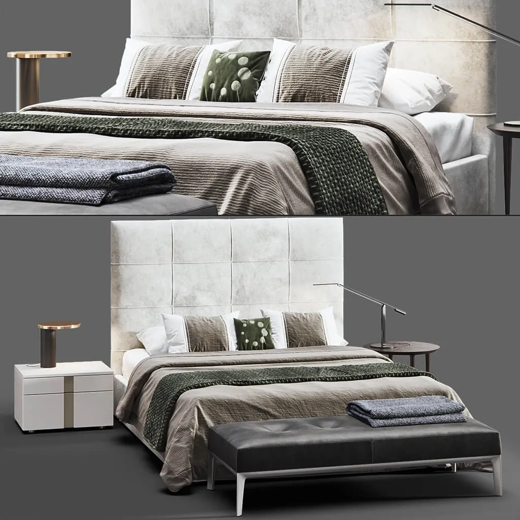 furniture – Askona Elisa Grand bed 3D Model