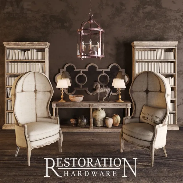 furniture – AVE Restoration Hardware set RH 3D Model