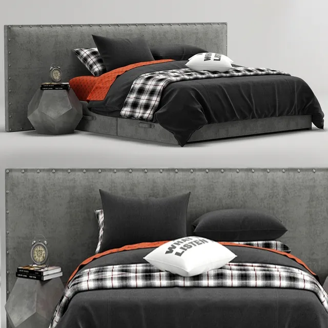 furniture – Axel Wide Storage Bed 3D Model