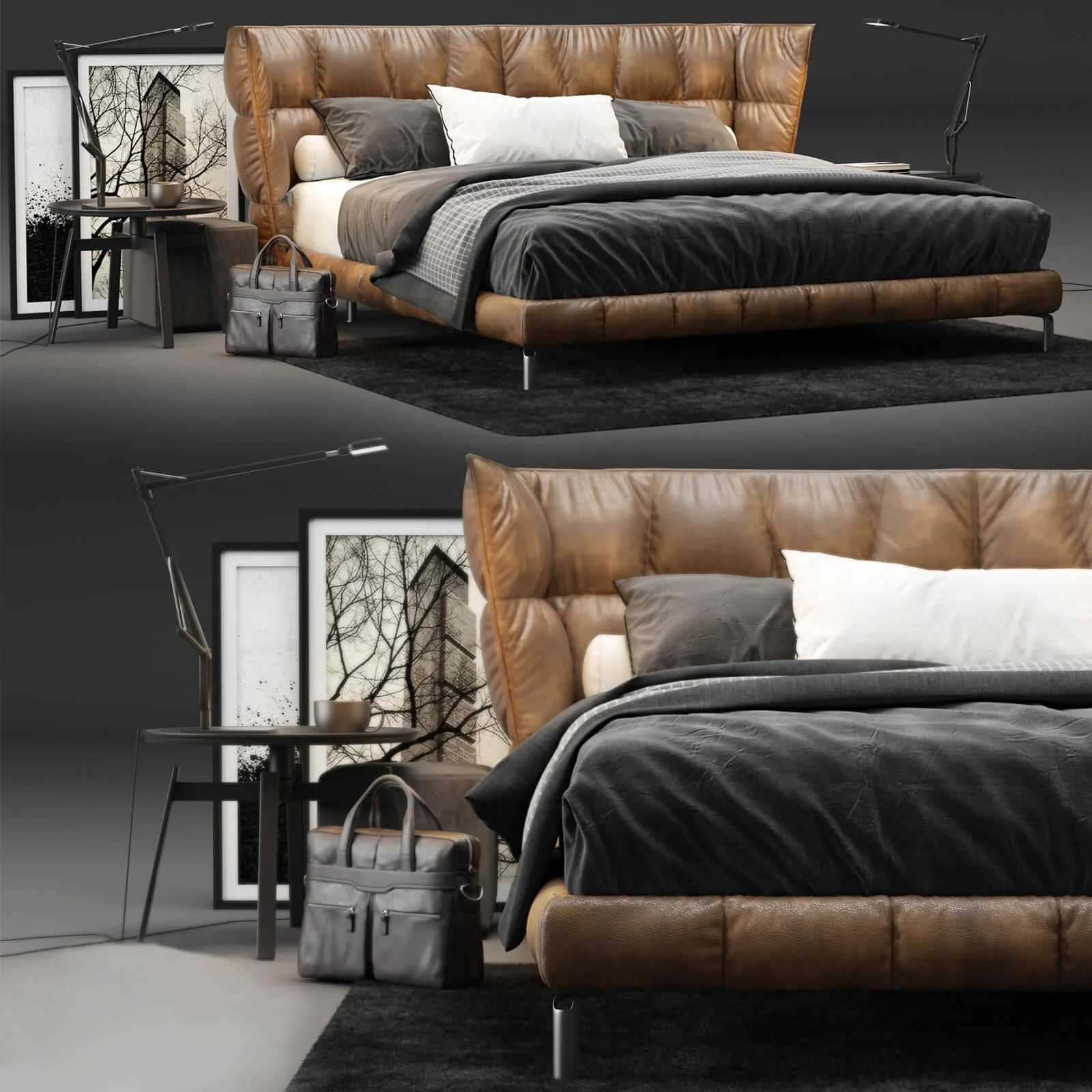 furniture – B and B Italia Husk bed 3D Model