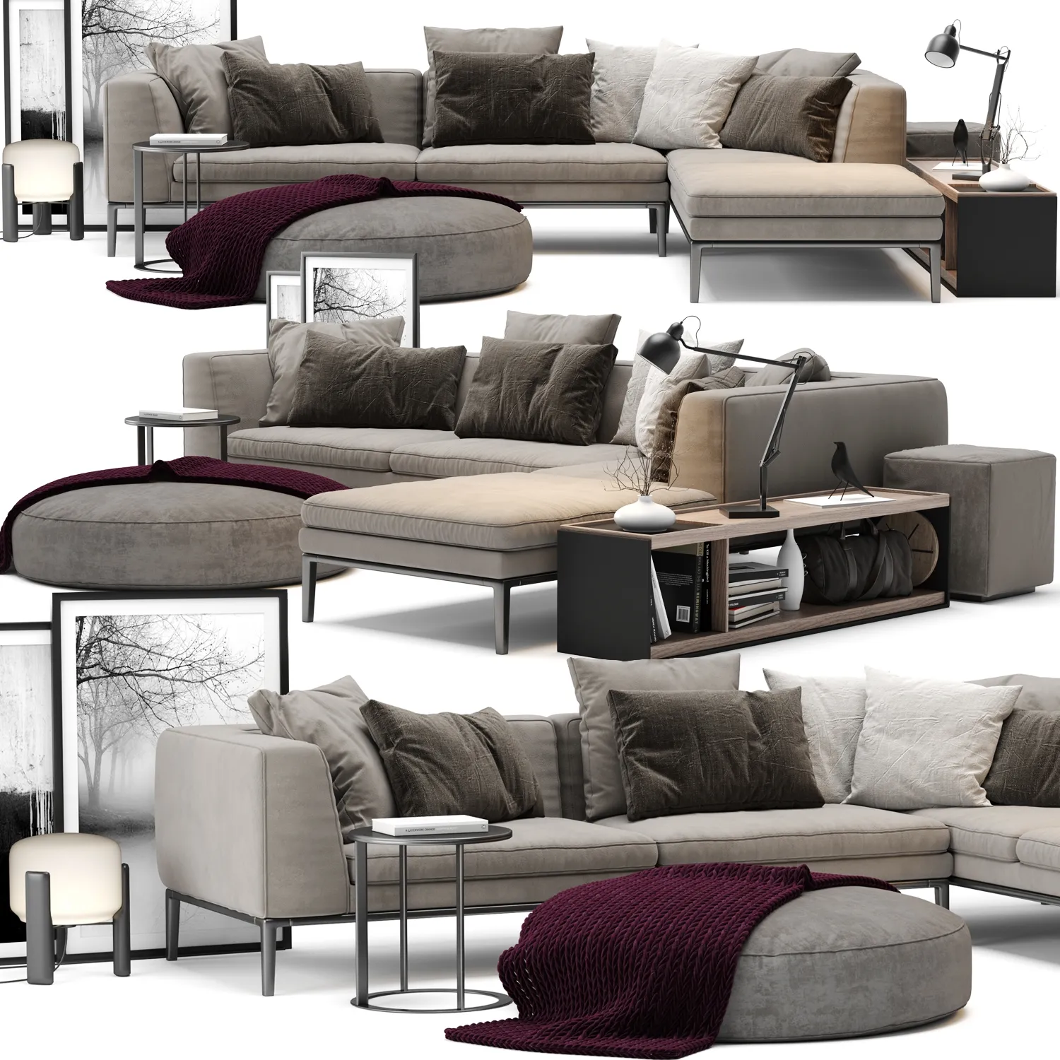 furniture – B and B Italia Michel Sofa 12 3D Model