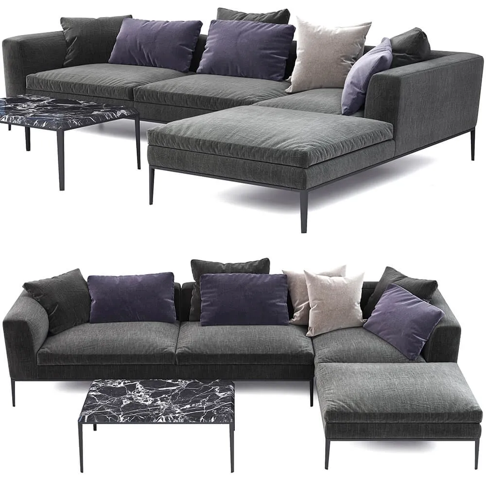furniture – B and B Italia Michel sofa 87 3D Model