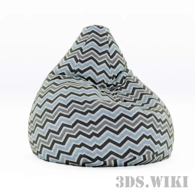 furniture – Bag chair – ottoman with back 3D Model furniture – Bag chair – ottoman with back 3D Model