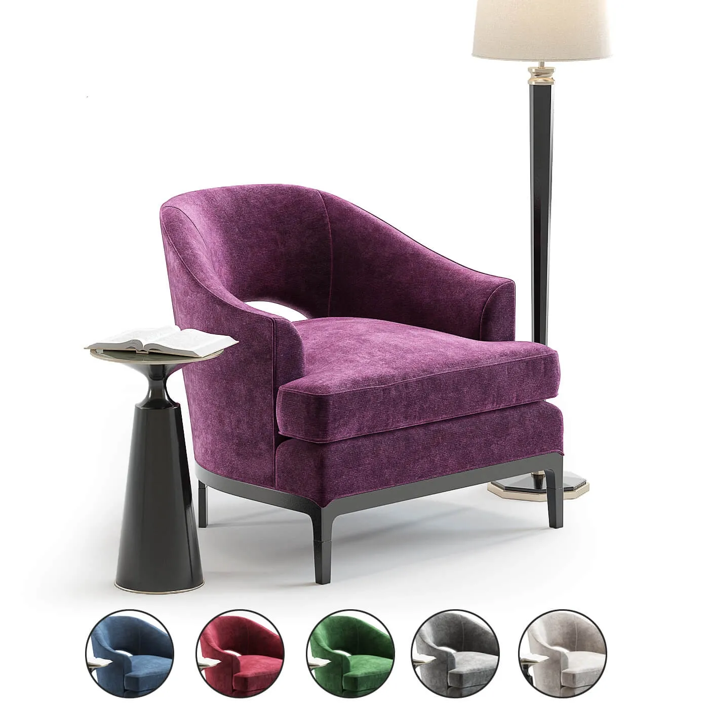 furniture – Baker Carnelian Lounge armchair 3D Model