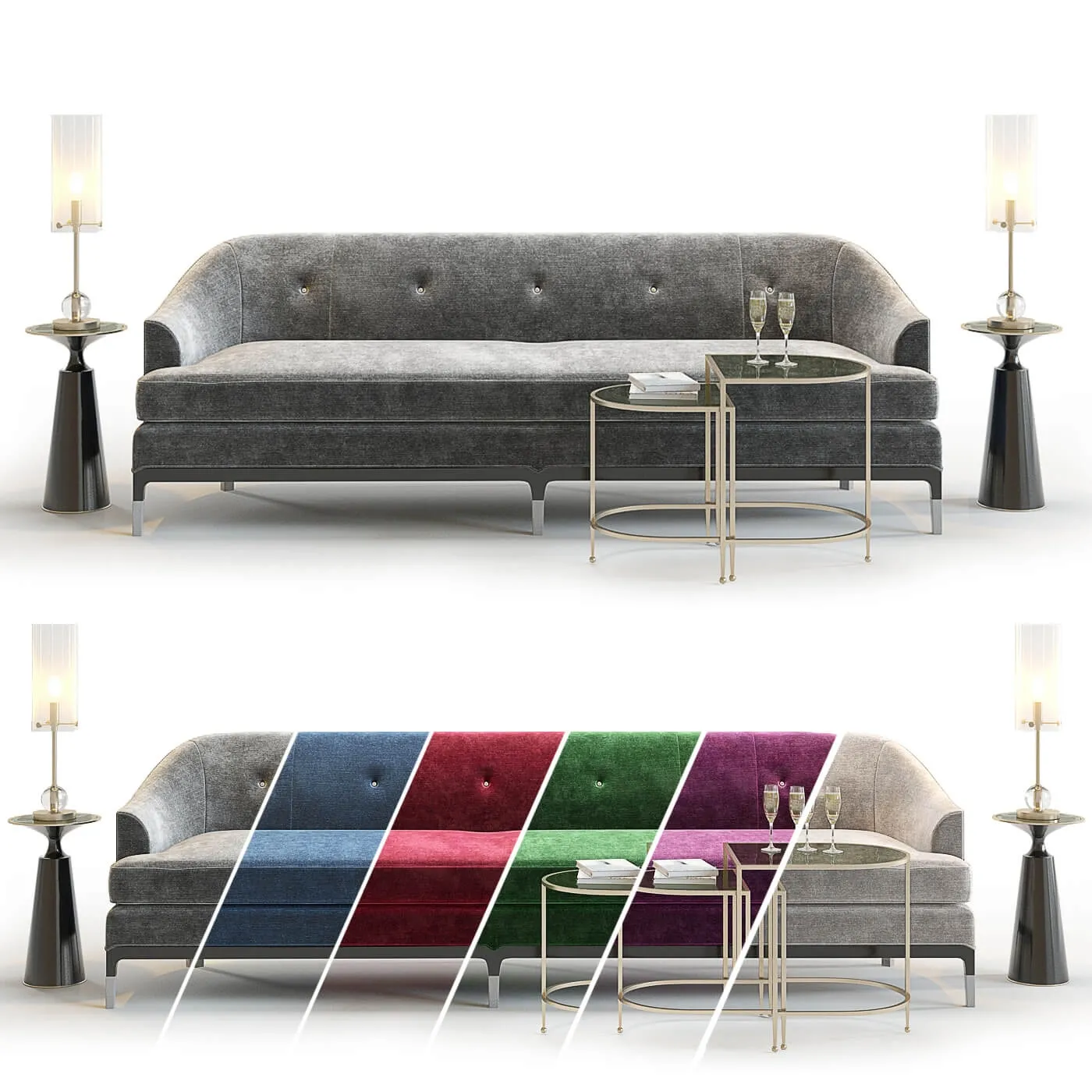 furniture – Baker Carnelian Sofa 3D Model