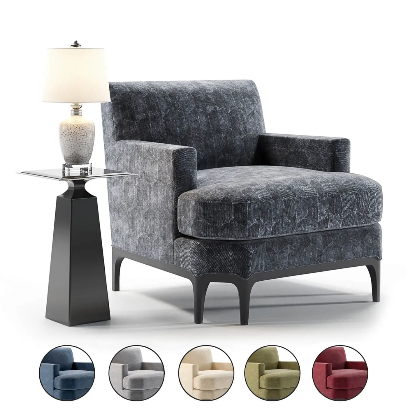 furniture – Baker Celestite Lounge armchair 01 3D Model