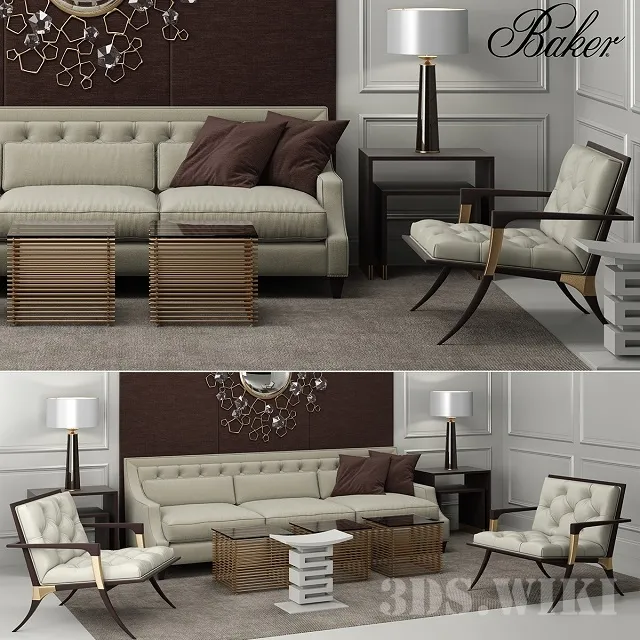 furniture – Baker Furniture Tufted Furniture Set 3D Model furniture – Baker Furniture Tufted Furniture Set 3D Model