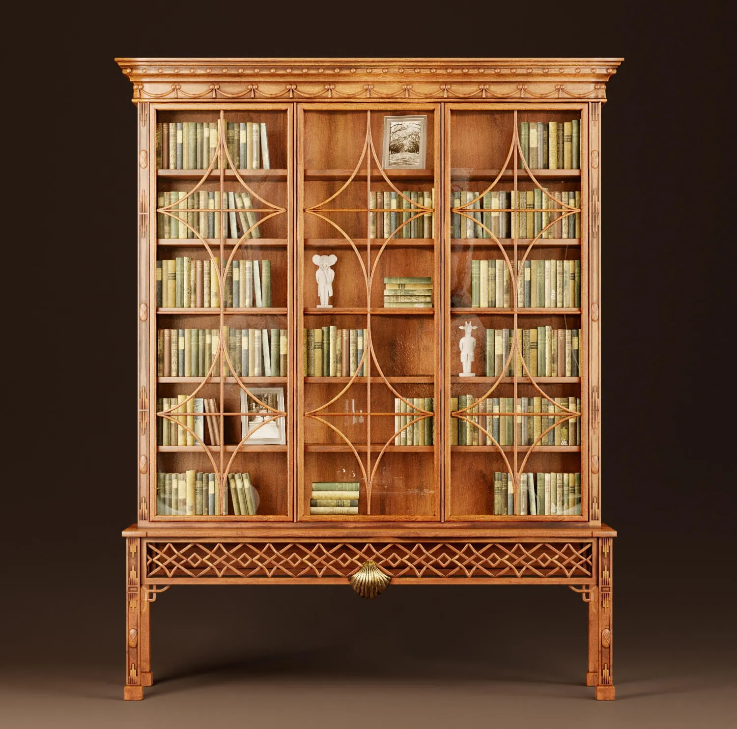 furniture – Baker Irish Chinese Chippendale Mahogany Cabinet 3D Model