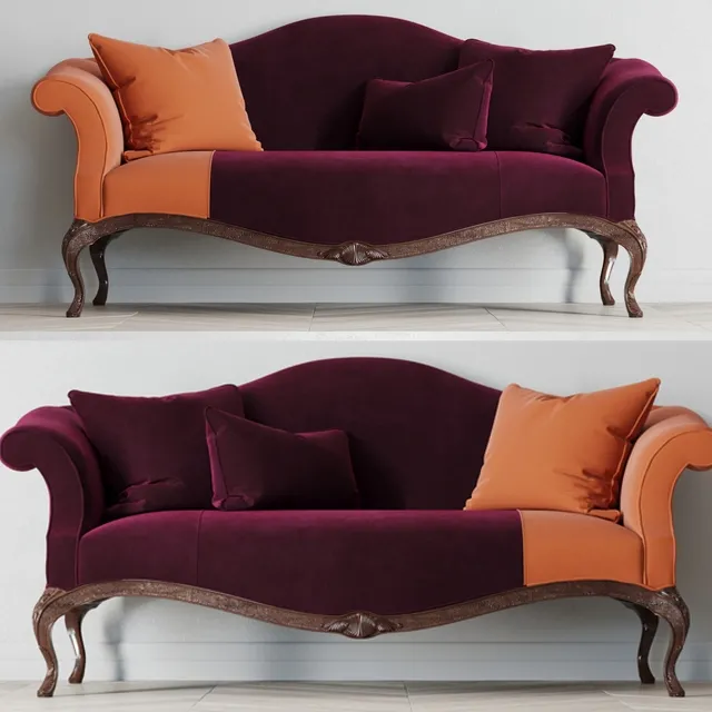 furniture – Baker King George settee 3D Model furniture – Baker King George settee 3D Model