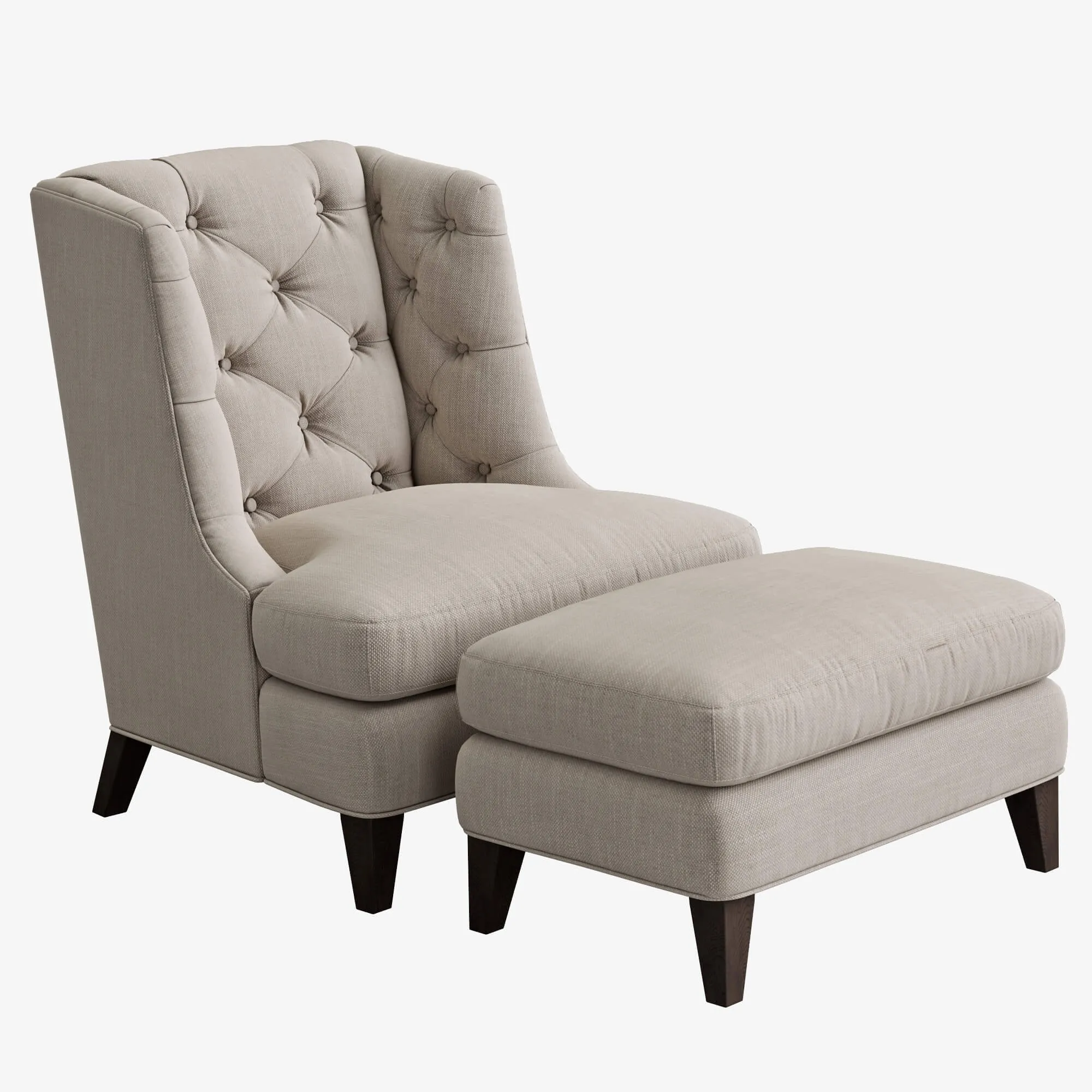 furniture – Baker Moderne Wing Chair 3D Model