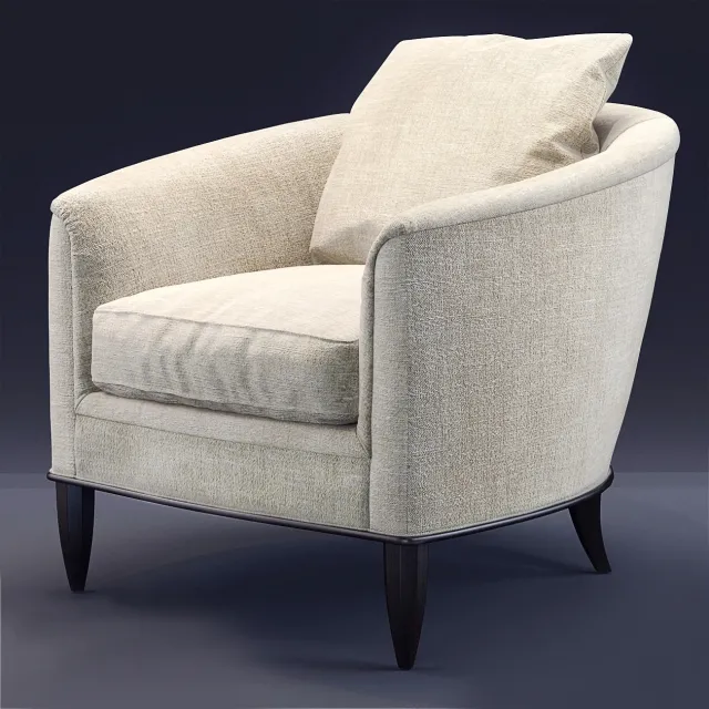 furniture – Baker Sausalito lounge armchair 3D Model