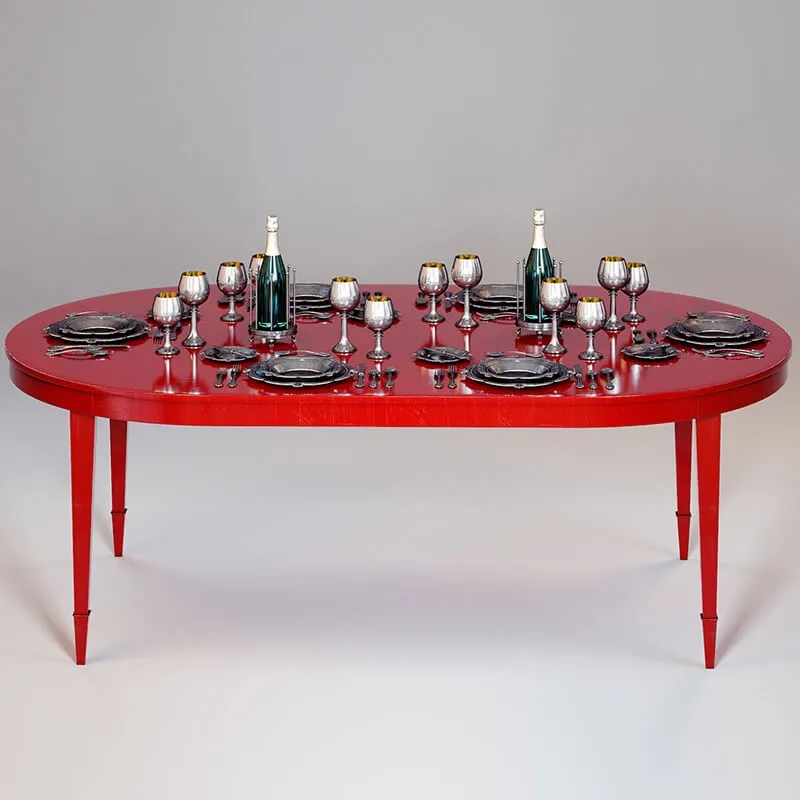 furniture – baker_dining_table_215x124xH74 3D Model