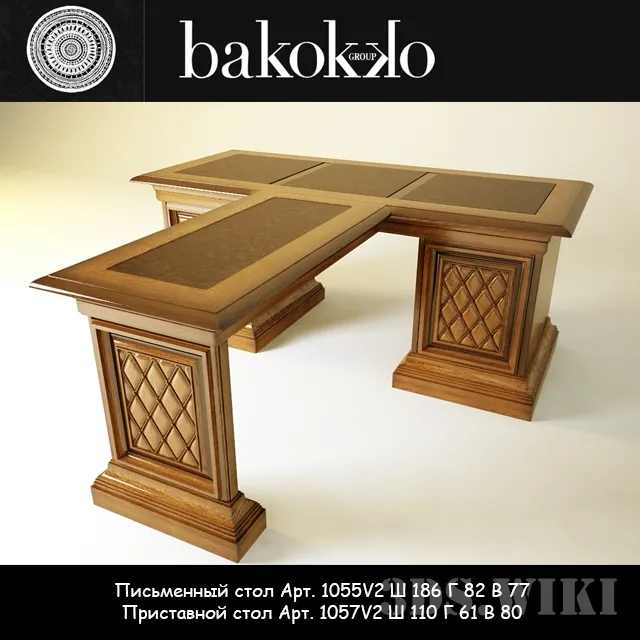 furniture – Bakokko writing and side table Art. 1055V2 and 1057V2 3D Model