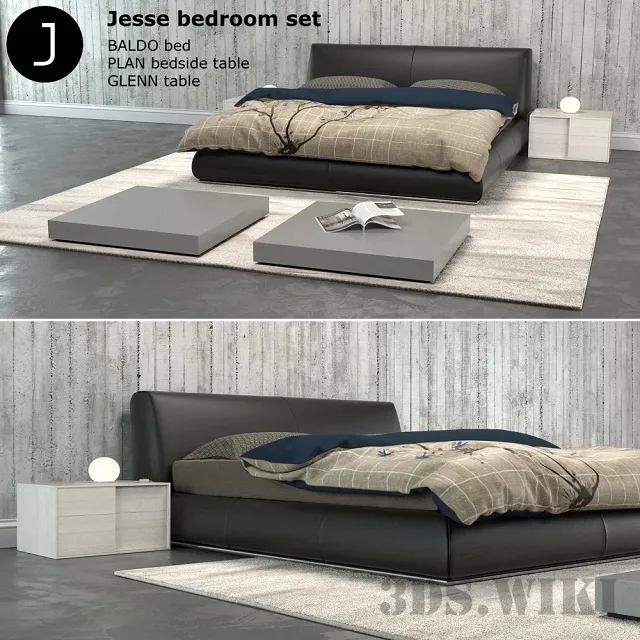 furniture – Baldo bedroom set 3D Model