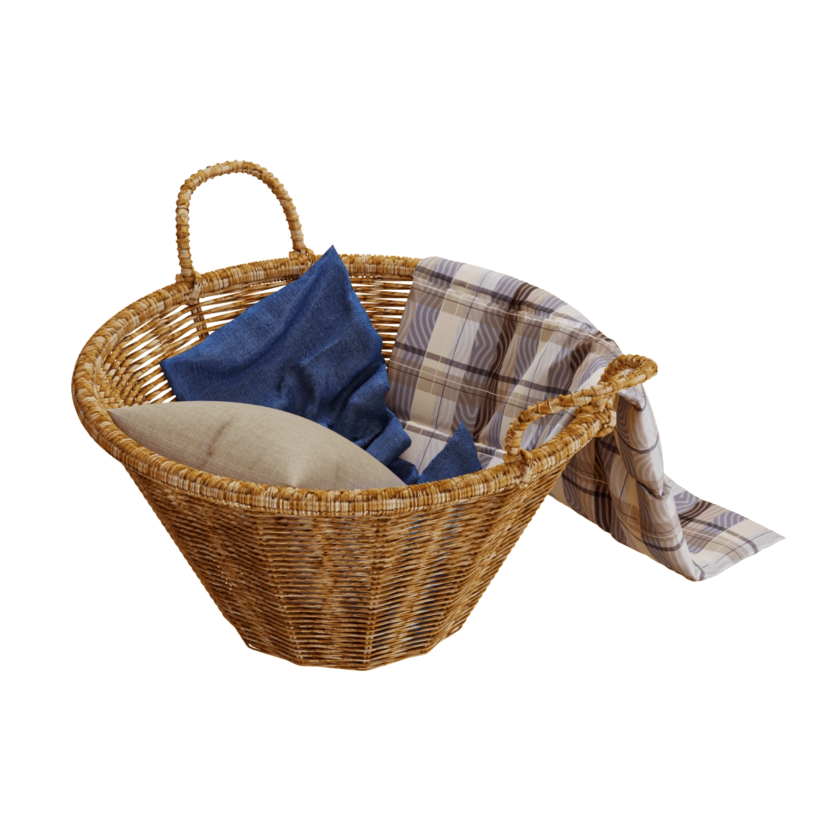 furniture – Bamboo basket 3D Model