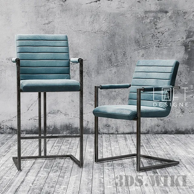 furniture – Bar and simple chair Loftdesigne 3724 3D Model