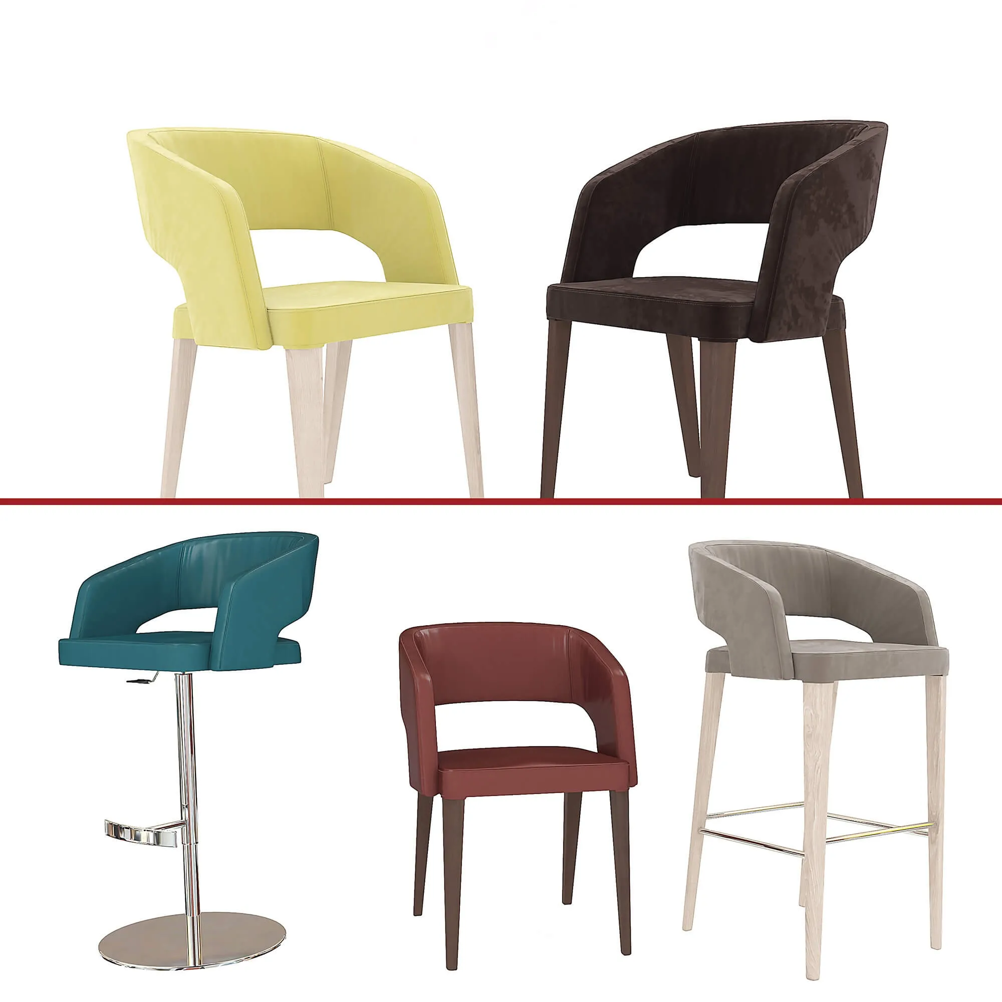 furniture – Bar chair Potocco Jolly 3D Model
