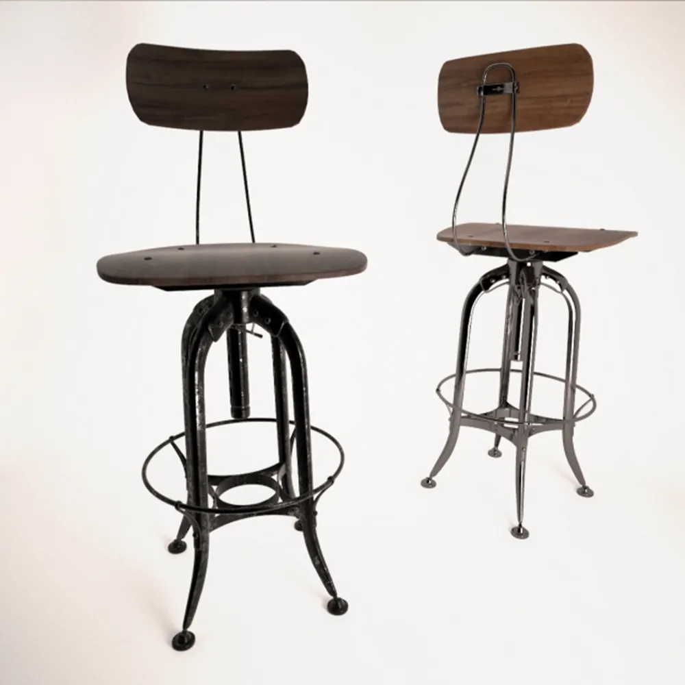 furniture – Bar chair Vintage Toledo Distressed Black 3D Model furniture – Bar chair Vintage Toledo Distressed Black 3D Model