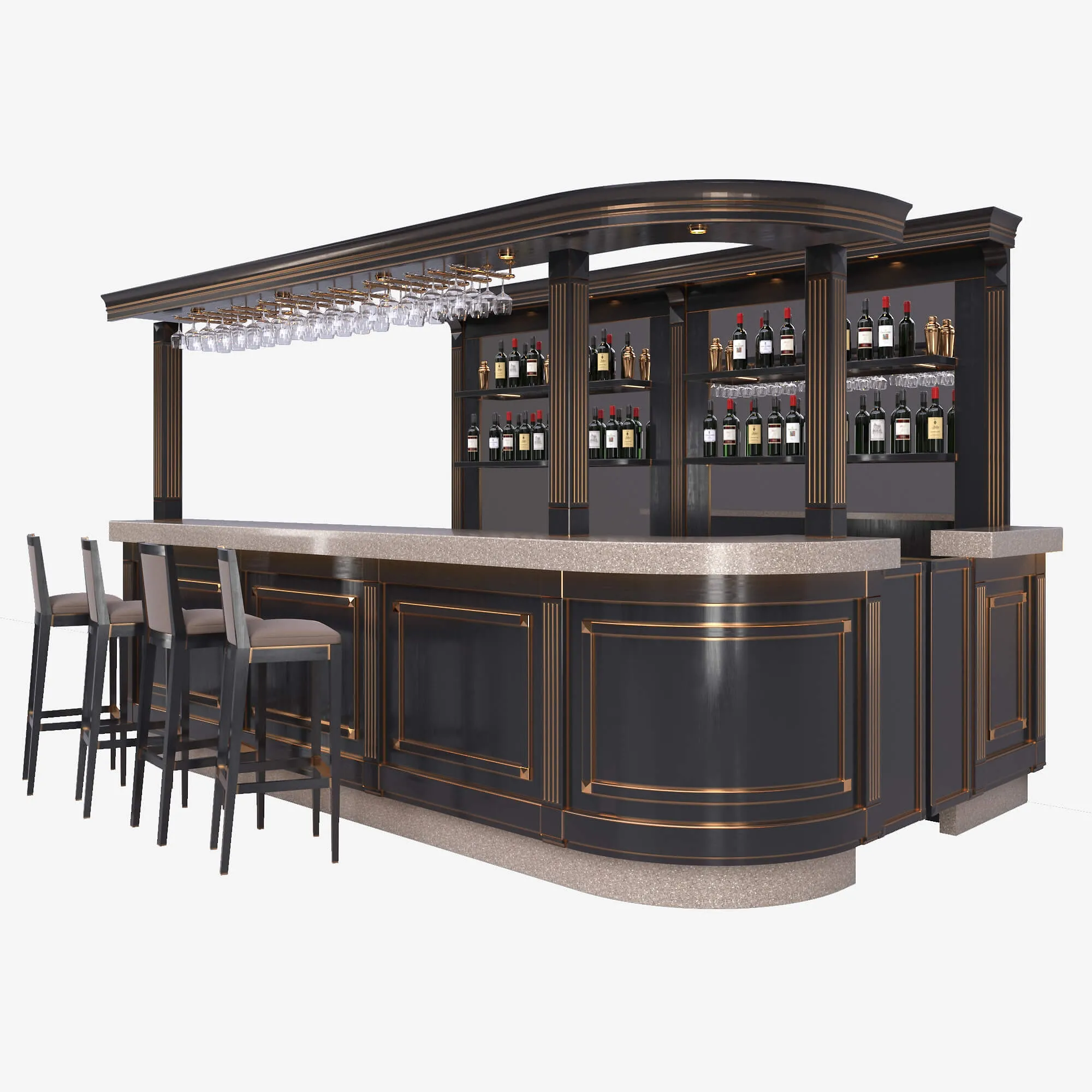 furniture – bar counter 92 3D Model