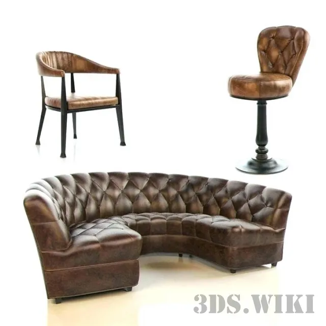furniture – Bar Seating Pack 3D Model