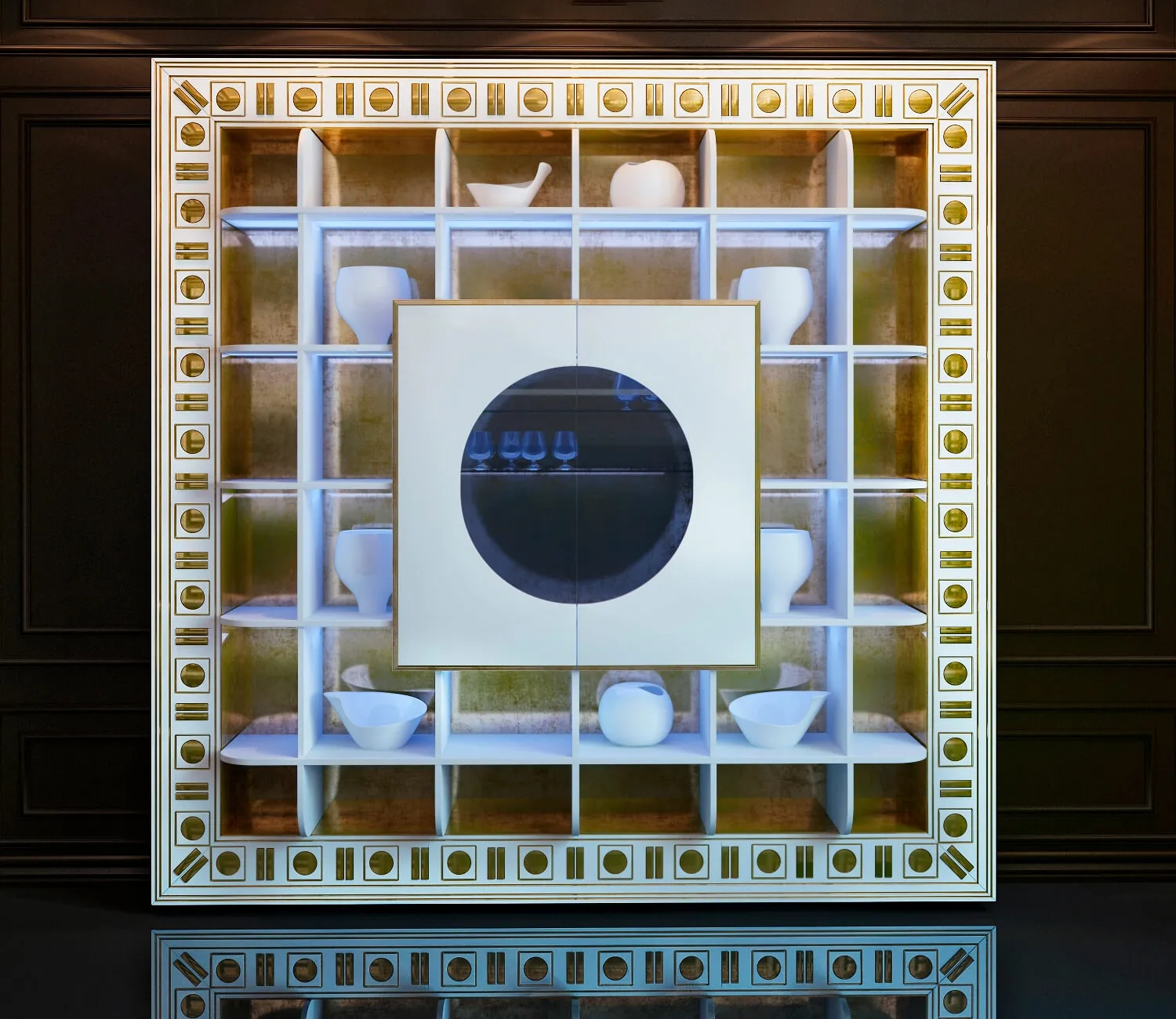 furniture – Bar VISMARA The frame container bar-Glass Eyes 3D Model