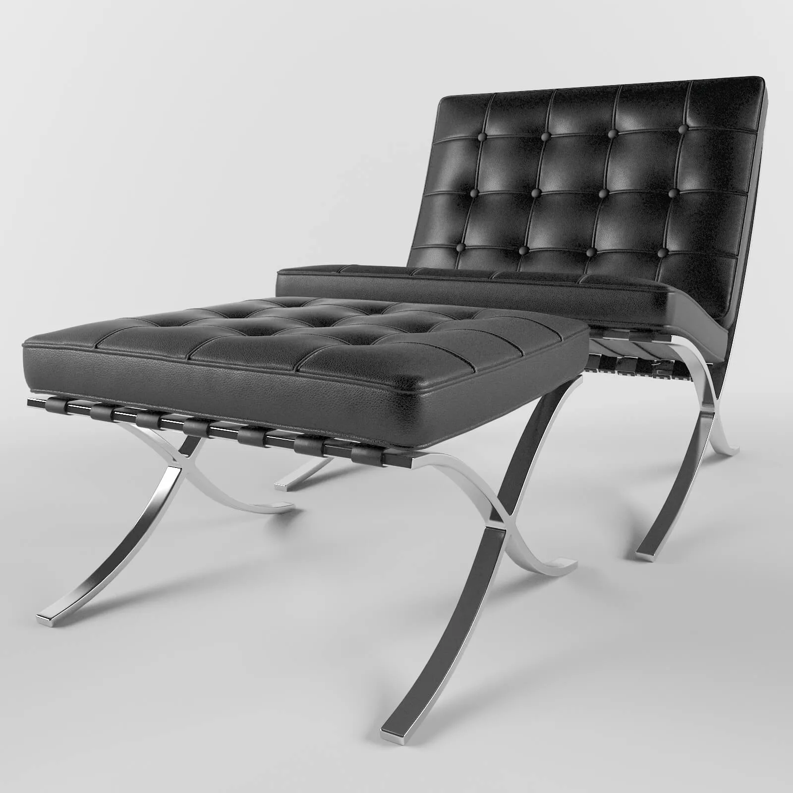 furniture – Barcelona chair 9 3D Model