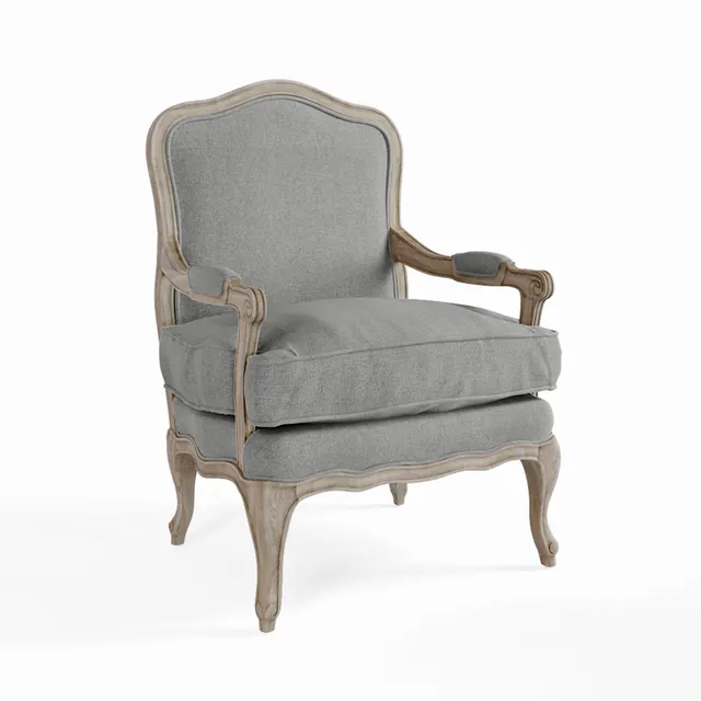 furniture – Bastille dark grey armchair 7 3D Model
