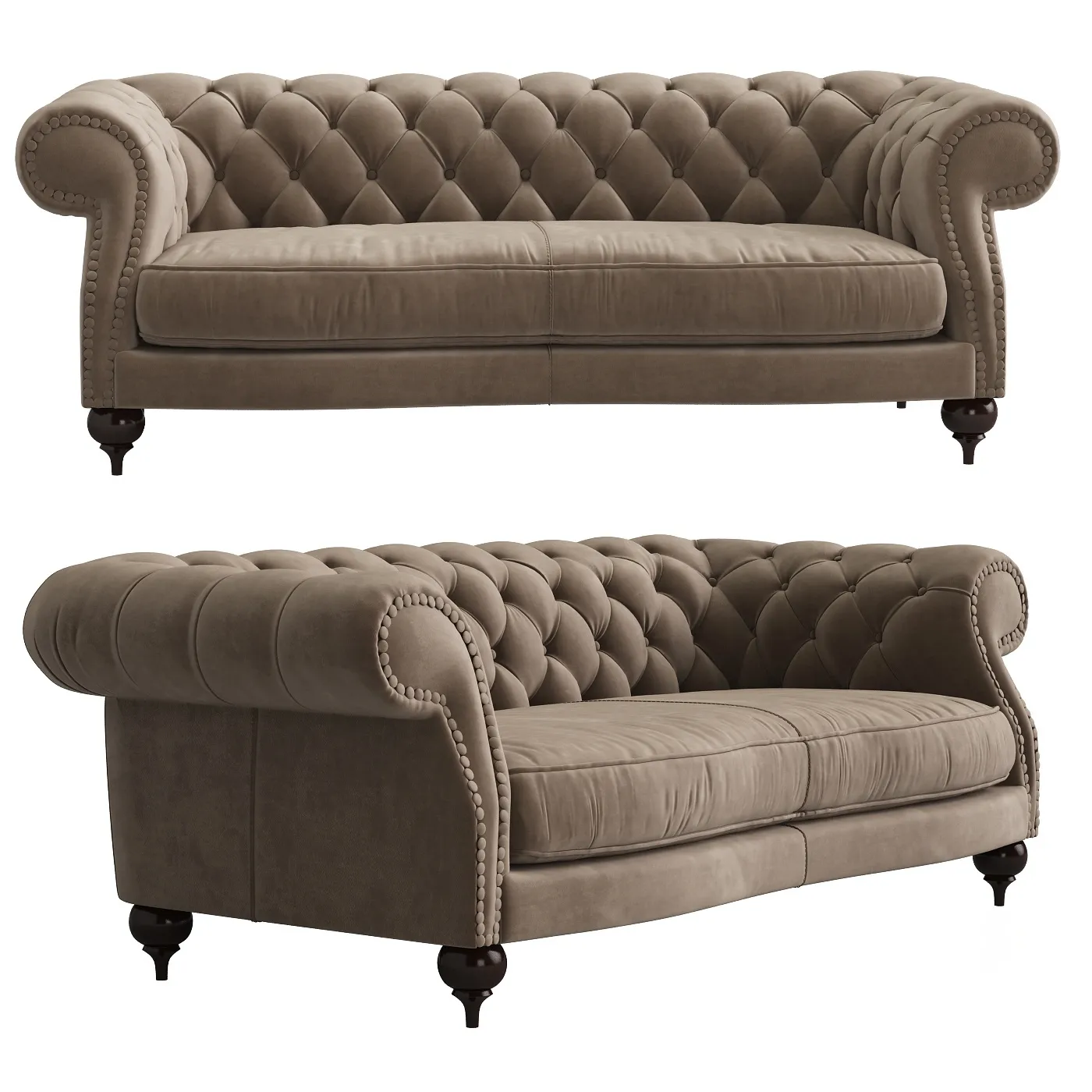 furniture – Baxter Diana Chester 2 seat sofa 3D Model