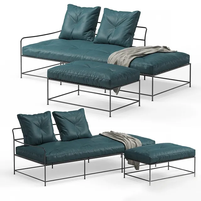 furniture – Baxter Girgenti Sofa with Ottoman 3D Model