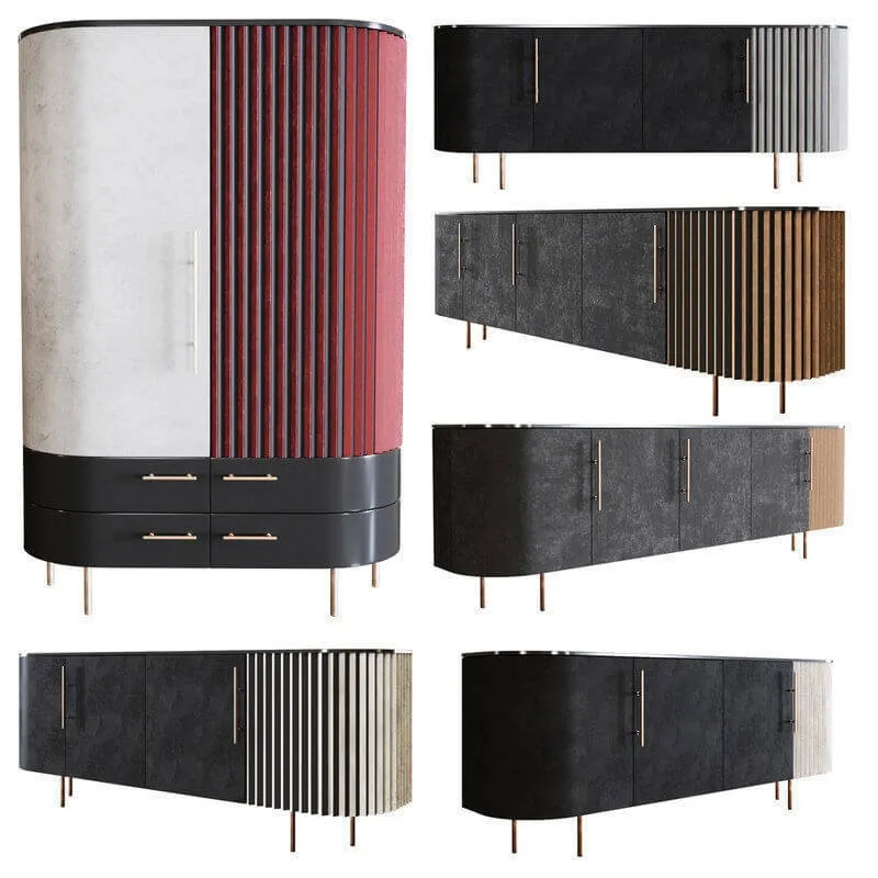 furniture – Baxter set Plisse 3D Model furniture – Baxter set Plisse 3D Model