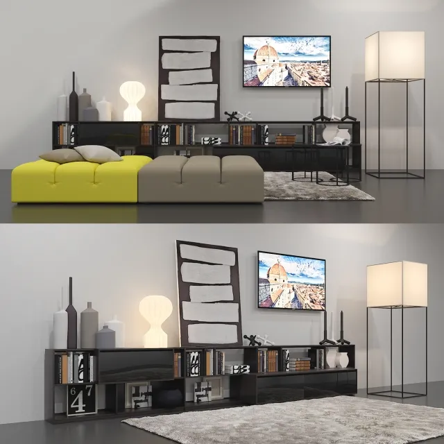 furniture – B&b Italia Decor Set 3D Model