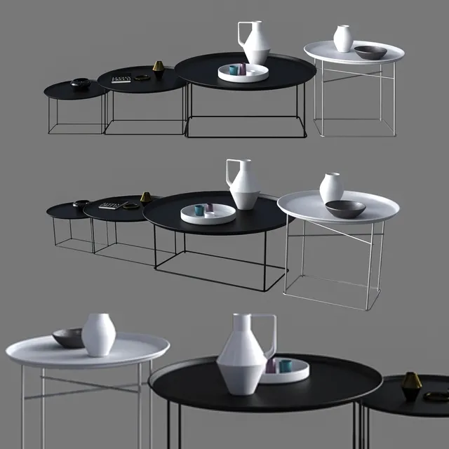 furniture – B&B Italia Maxalto Coffee Small Tables Fat-Fat 3D Model