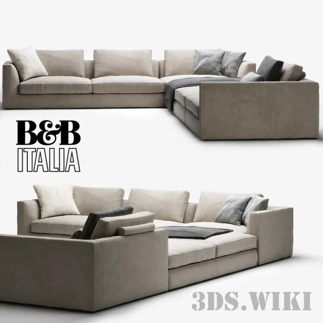 furniture – B&B Italia Sofa Richard Collection 3D Model
