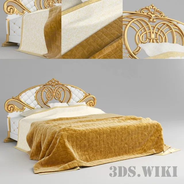 furniture – Beautiful classic bed 3D Model