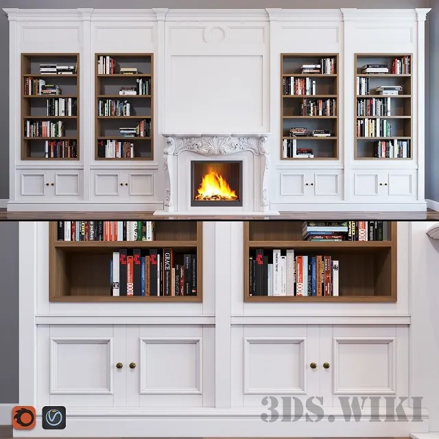 furniture – Beautiful classic library 3D Model furniture – Beautiful classic library 3D Model