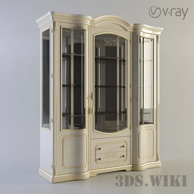 furniture – Beautiful Classic Wardrobe Showcase 3D Model