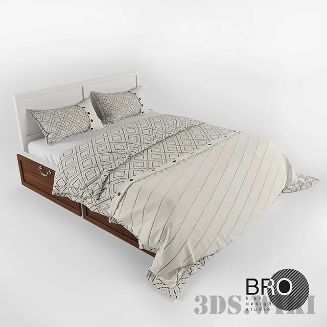 furniture – Beautiful modern bed 3D Model