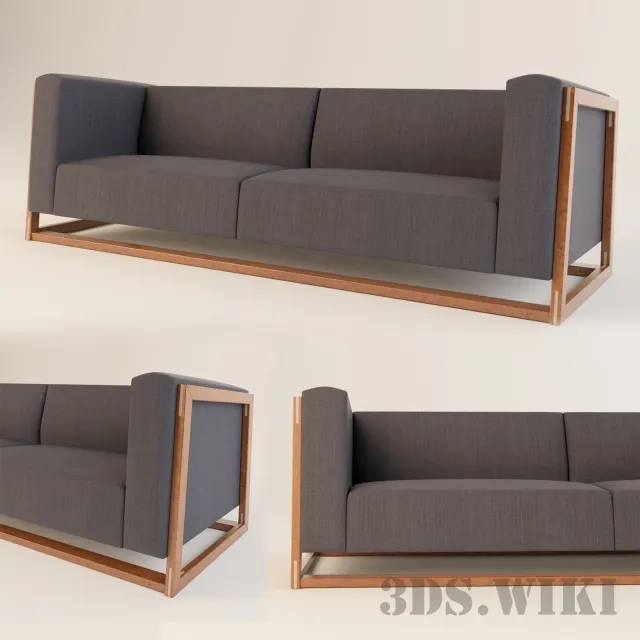 furniture – Beautiful modern sofa with wood frame 3D Model