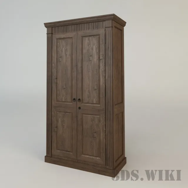 furniture – Beautiful Wooden Locker For The Hall 3D Model