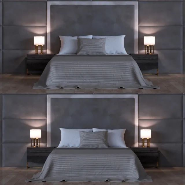 furniture – Bed 232 3D Model furniture – Bed 232 3D Model