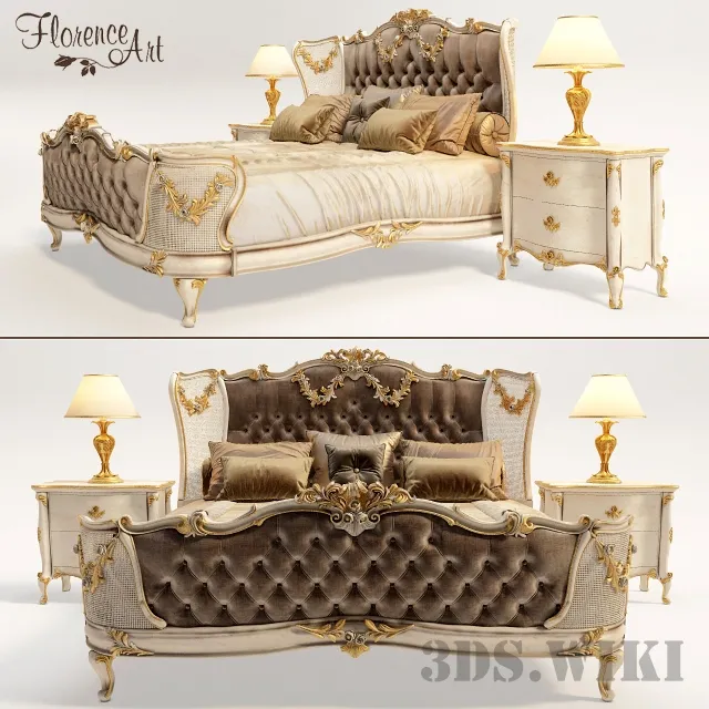 furniture – Bed 904 Florence Art 3D Model furniture – Bed 904 Florence Art 3D Model