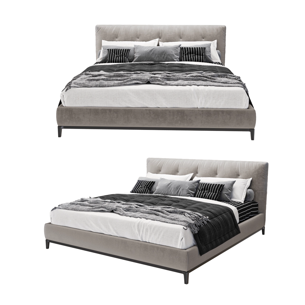 furniture – Bed Andersen ”Quilt” 3D Model furniture – Bed Andersen ”Quilt” 3D Model