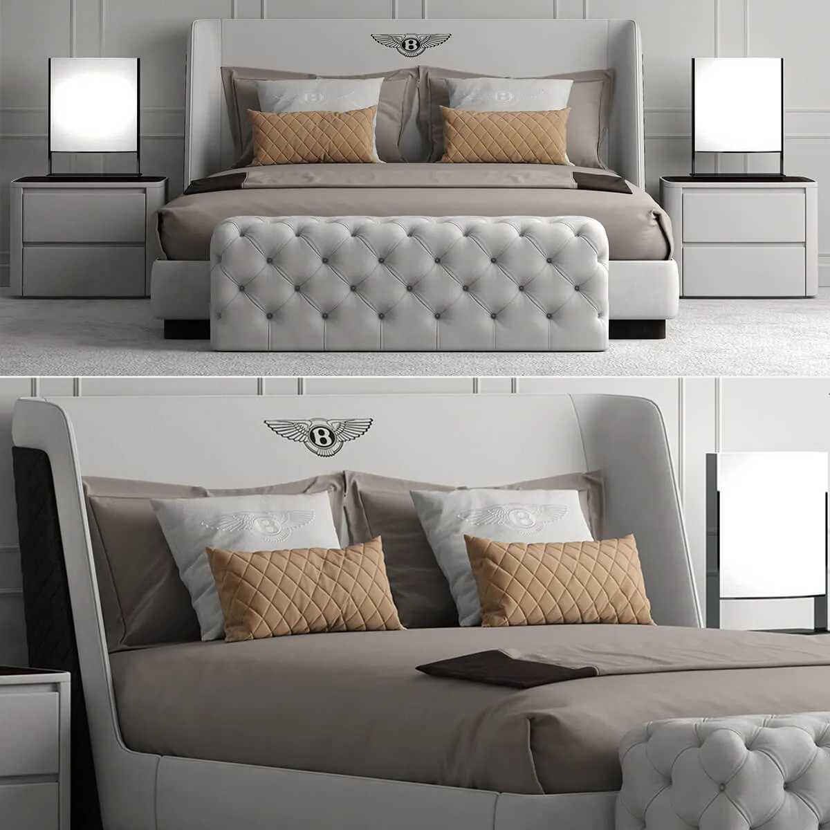 furniture – Bed bentley home Richmond Bed 3D Model