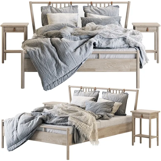 furniture – Bed BJORKSNAS Ikea 3D Model