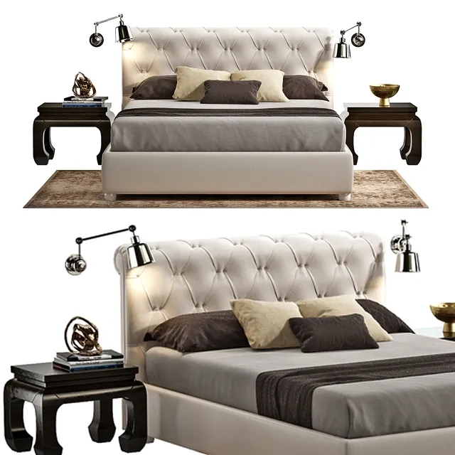 furniture – Bed Bolzan Sienna 3D Model