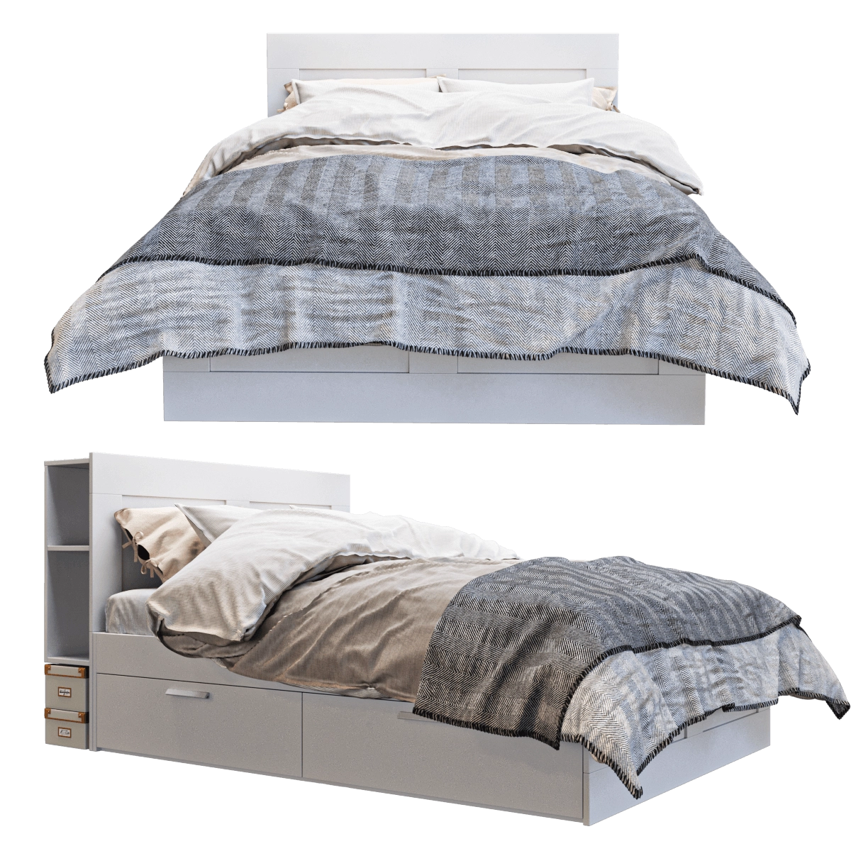 furniture – Bed Brimnes 13 3D Model furniture – Bed Brimnes 13 3D Model