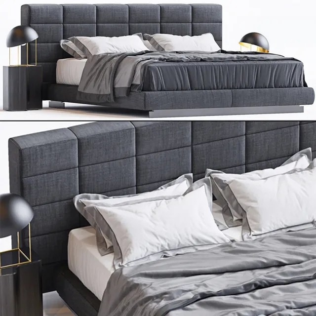 furniture – Bed by Minotti 2 for perevalivka 3D Model