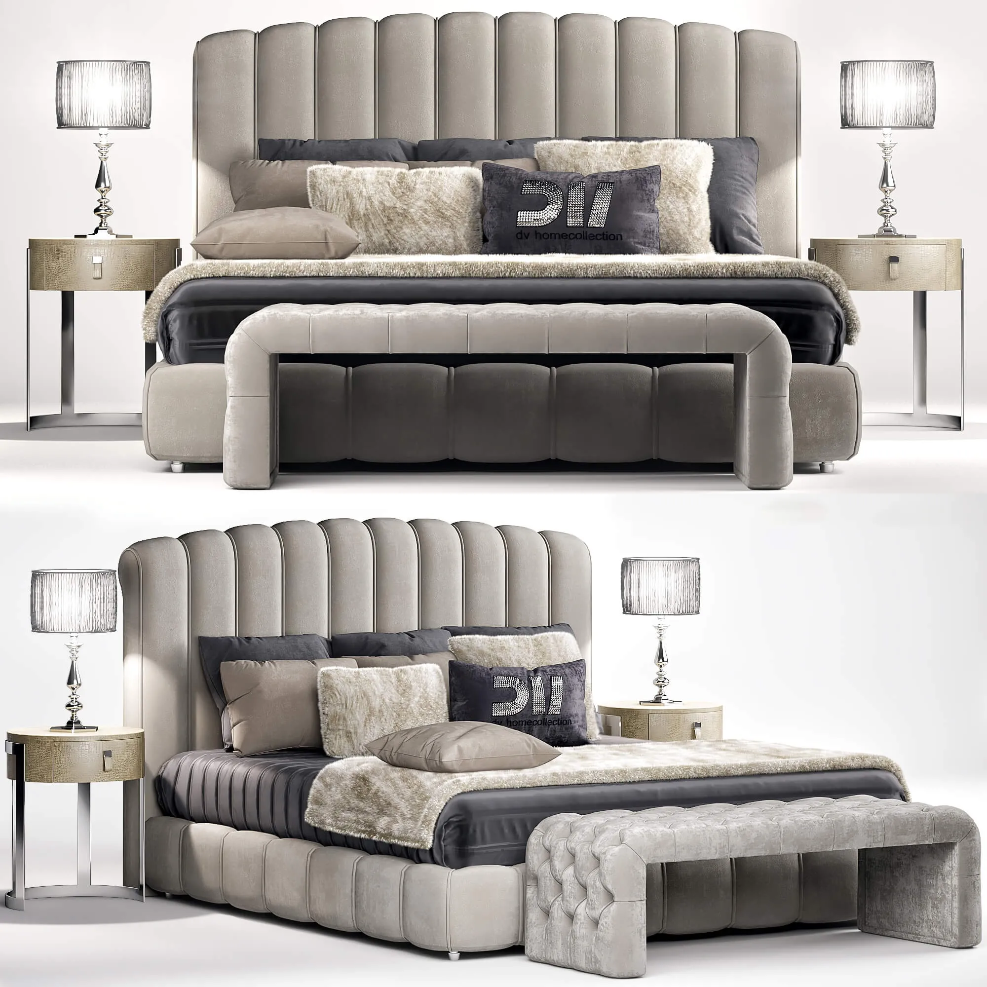furniture – Bed Byron DVhomecollection 3D Model furniture – Bed Byron DVhomecollection 3D Model